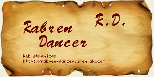 Rabren Dancer vizit kartica